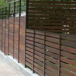 Wood & Metal Fence 